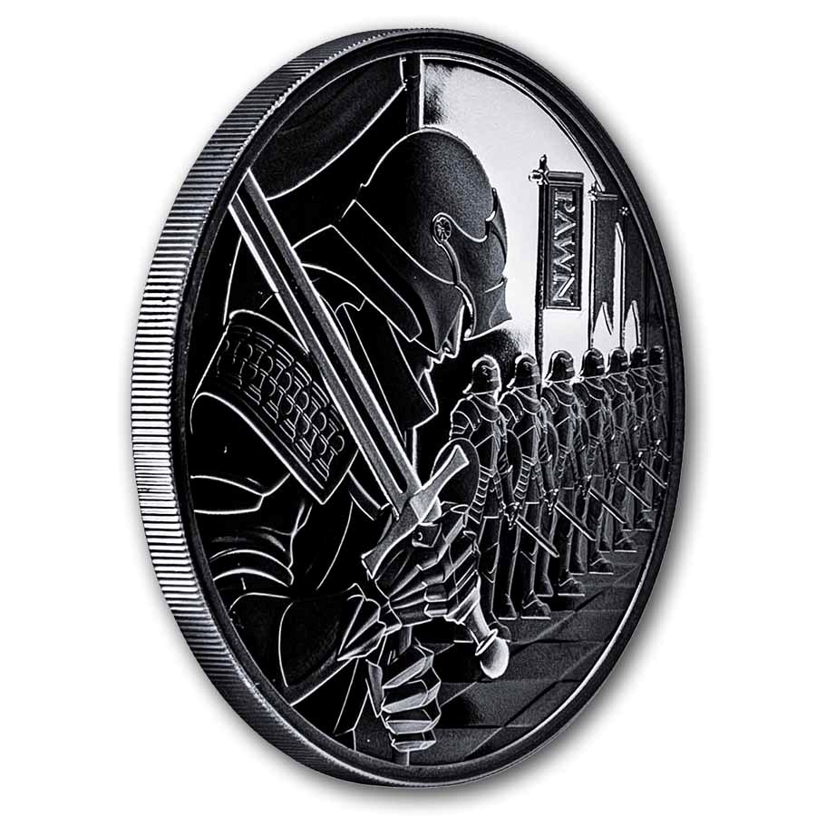 2026 Niue 1 oz Silver Chess Pawn Black Proof (with Box & COA)