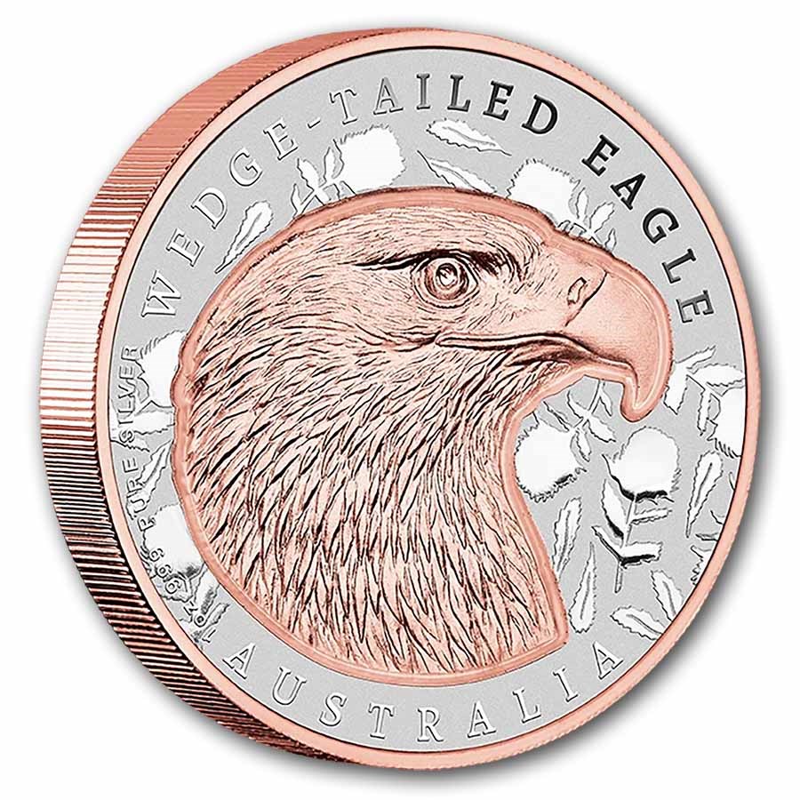 2026 Niue 1oz Ag $2 Super Incused Rose Gold Wedge-Tailed Eagle