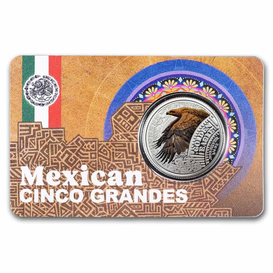 2026 Cameroon 1/4 oz Silver Mexican Cinco Grandes: Golden Eagle
