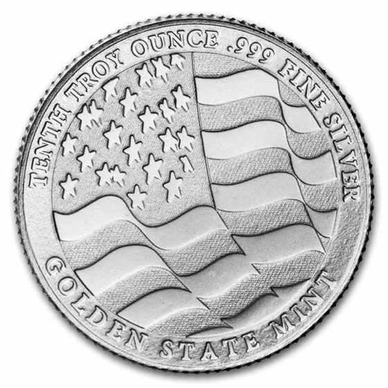 1/10 oz Silver Round - Eagle (Strength, Freedom, & Pride)