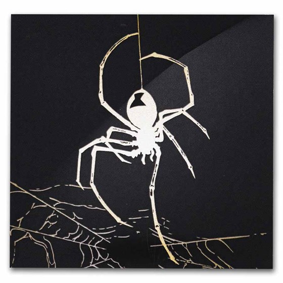 2026 Liberia 1/200 oz Gold Black Widow Spider Coin Bar
