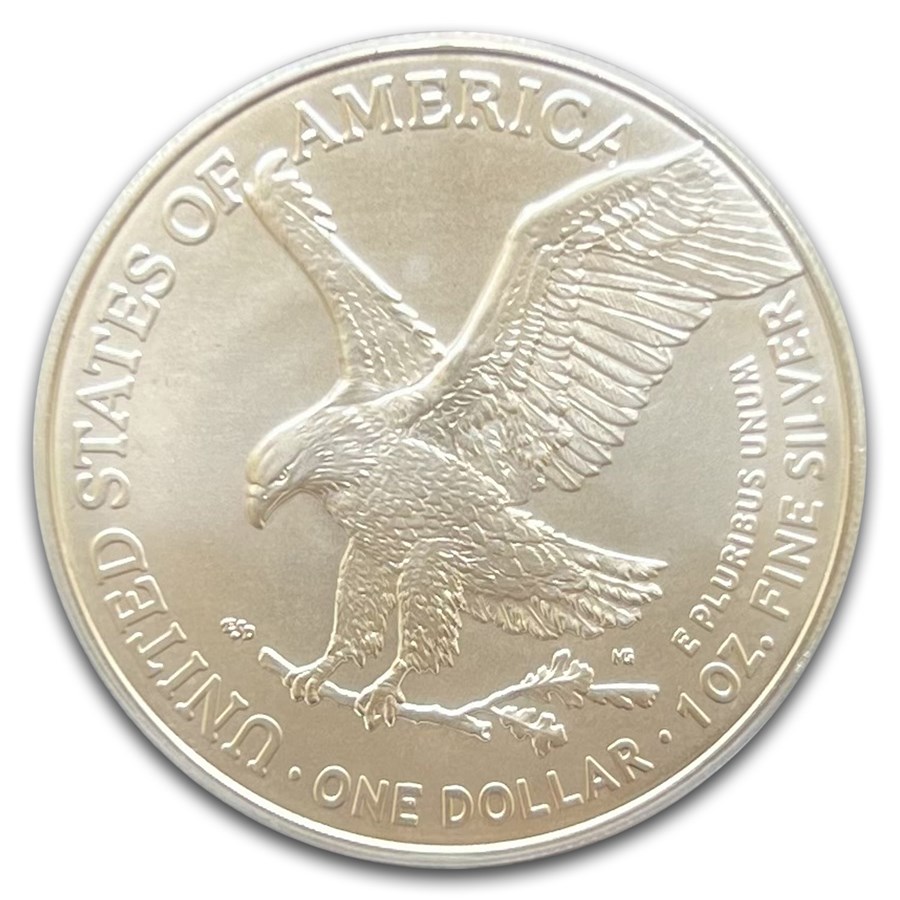 2021 American Silver Eagle (Type 2) MS-70 PCGS (FDI, Damstra)