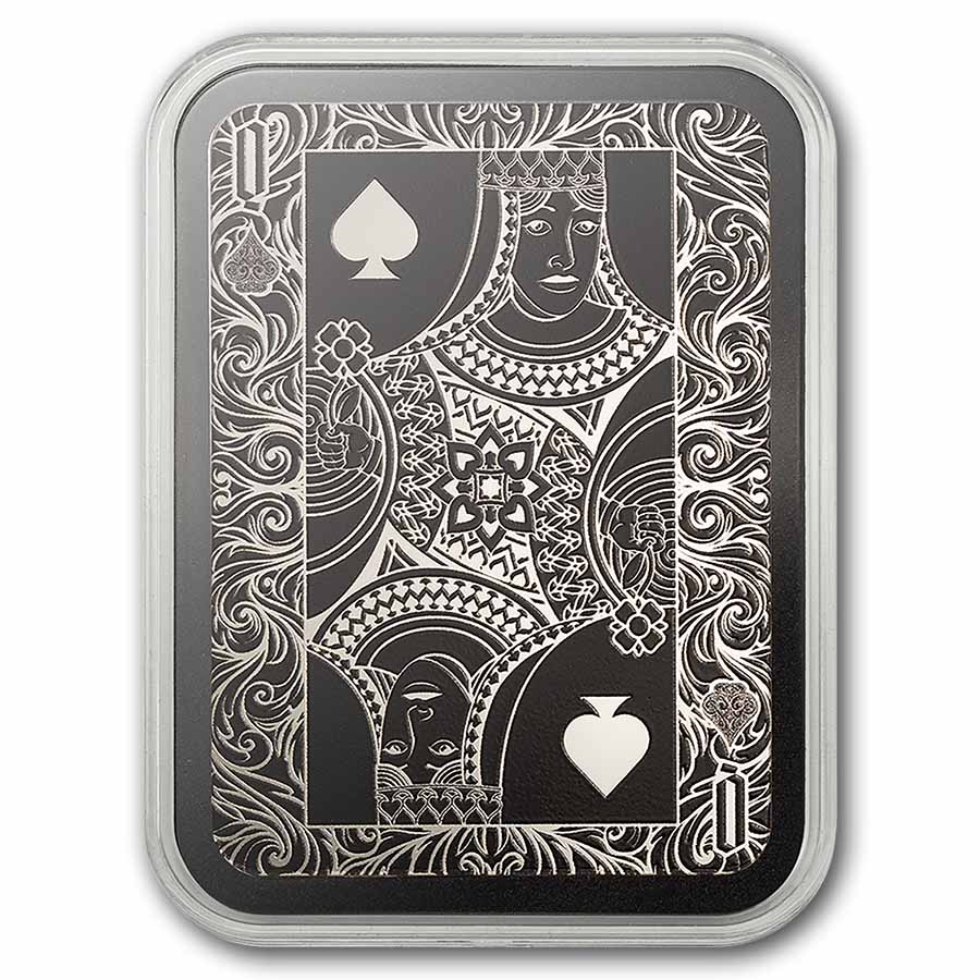 2026 PAMP 1 oz Silver Queen of Spades Shaped Coin