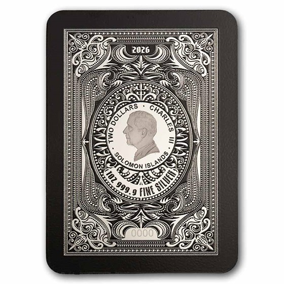 2026 PAMP 1 oz Silver Queen of Spades Shaped Coin