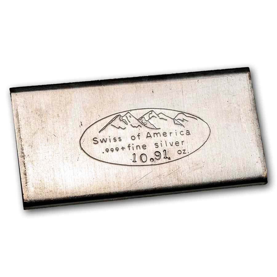 10.91 oz Silver Bar - Swiss of America
