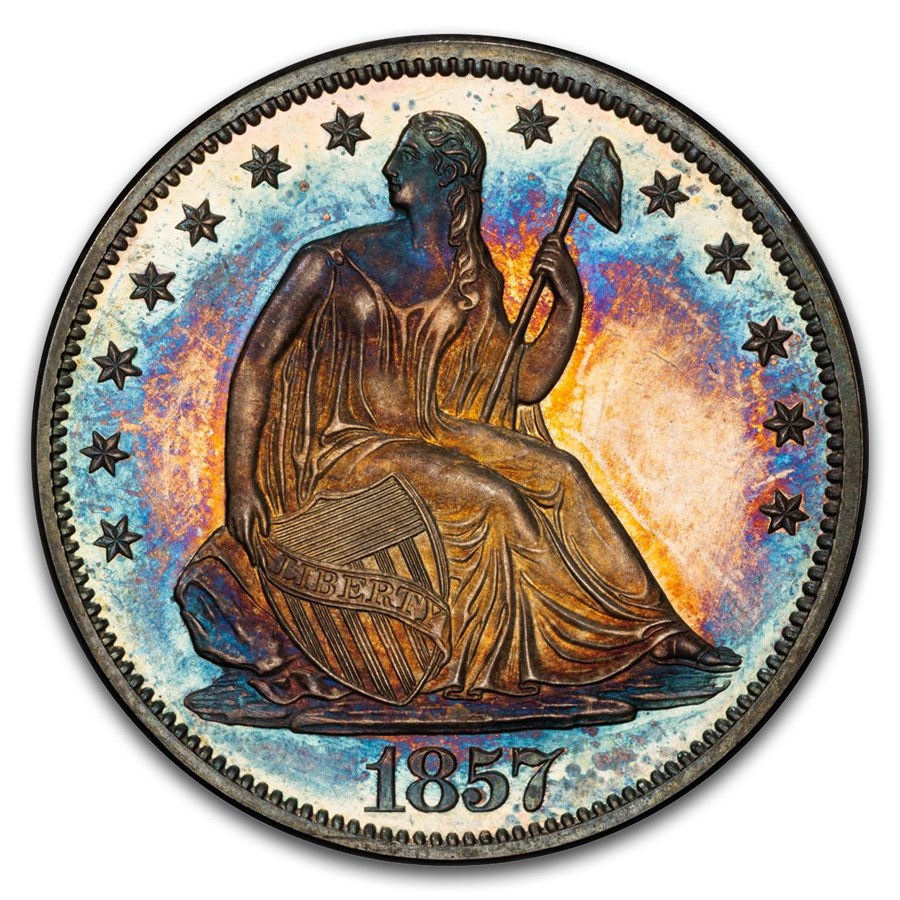 1857 Liberty Seated Half Dollar PR-66+ PCGS CAC