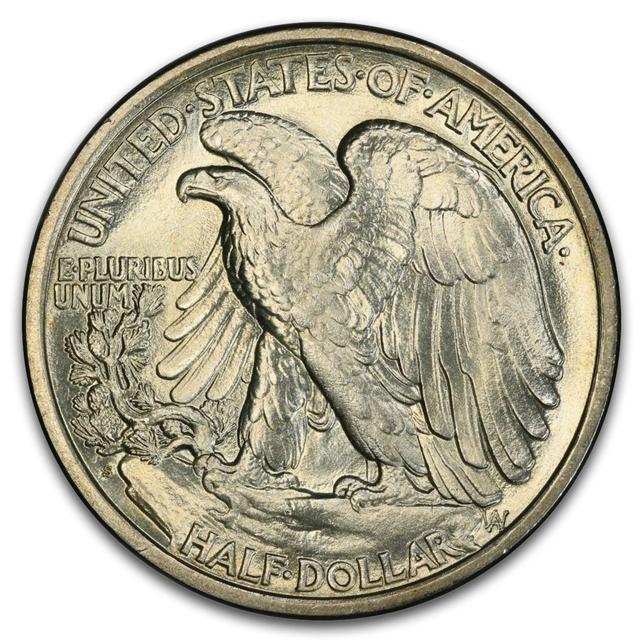 1917-S Reverse Walking Liberty Half Dollar MS-66 PCGS