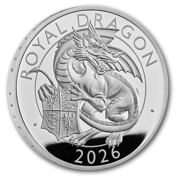 2026 GB Royal Tudor Beasts The Royal Dragon 1 oz Silver Prf
