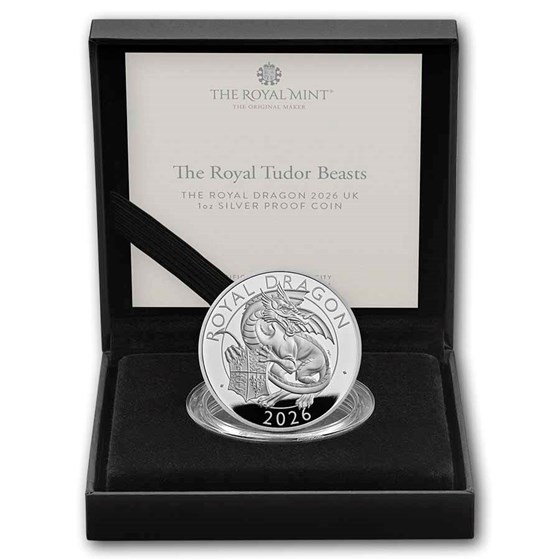 2026 GB Royal Tudor Beasts The Royal Dragon 1 oz Silver Prf