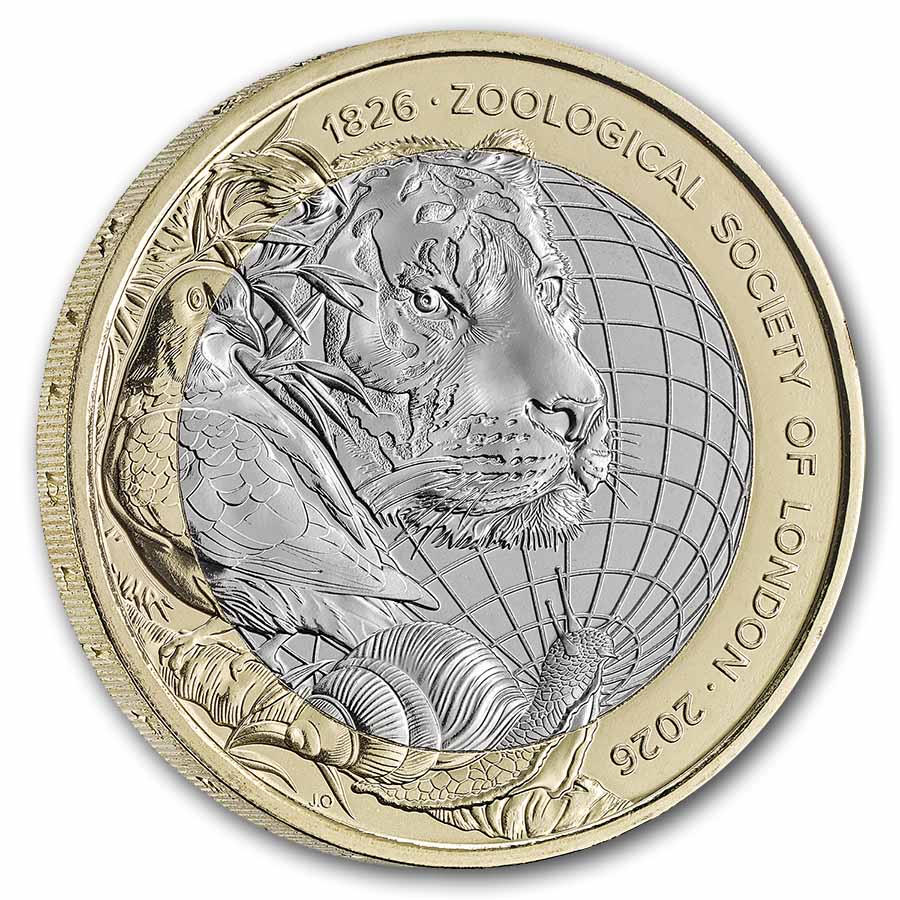 2026 GB 200 Yrs of Zoological Society of London £2 BU coin