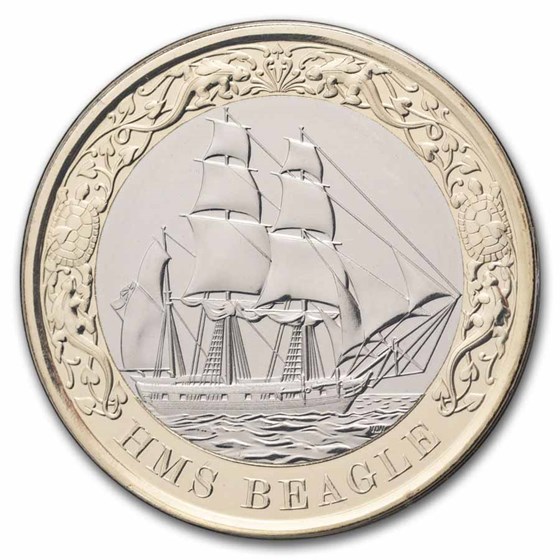 2026 Great Britain HMS Beagle £2 BU Coin