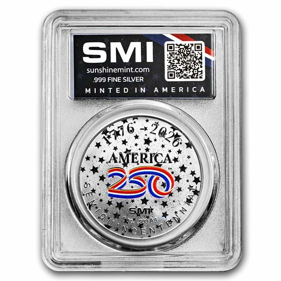 1 oz Silver Round - America250™ Colorized (TEP)