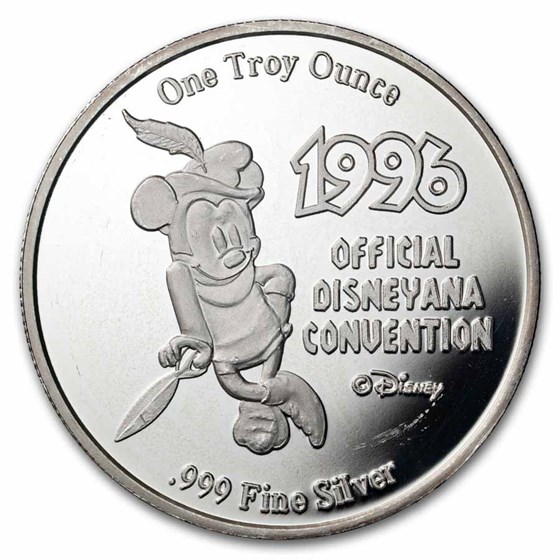 1 oz Silver Round - 1996 Walt Disney World Resort