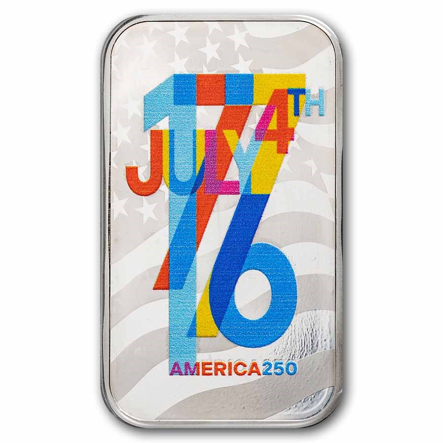 1 oz Silver Bar - America250™ Colorized (TEP)