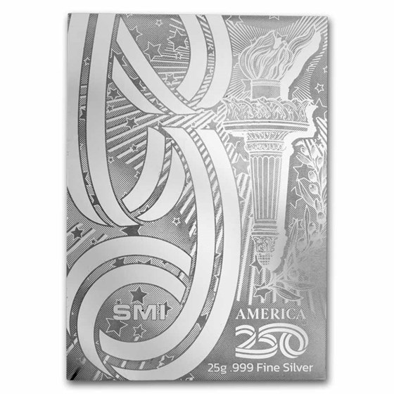 25 gram Silver Bar - America250™ Capital Fireworks Celebration