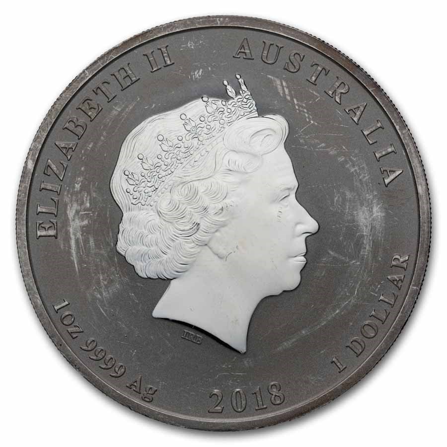 Australia 1 oz Silver Lunar SII (Abrasions, Random Year)