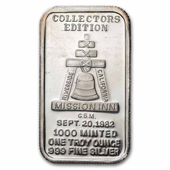 1 oz Silver Bar - The Rotunda Mission Inn (Golden State Mint)