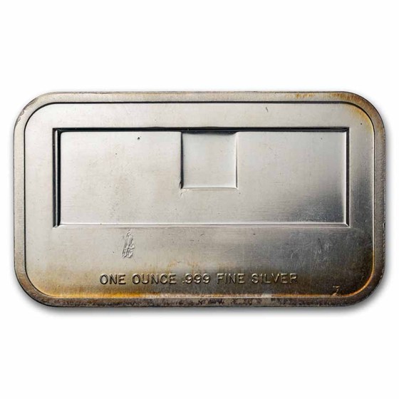 1 oz Silver Bar - Watergate (Colonial Mint, Random Motif)