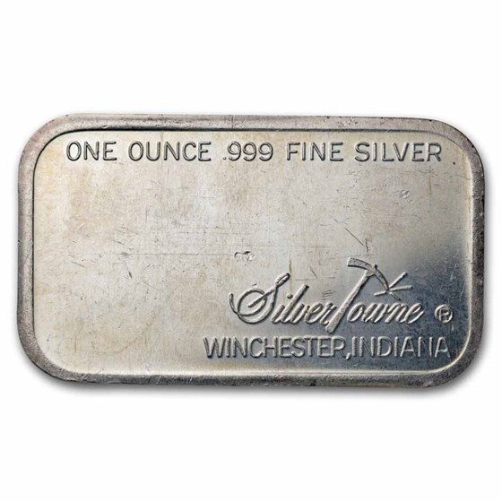 1 oz Silver Bar - Vintage SilverTowne (Nevada Mine)