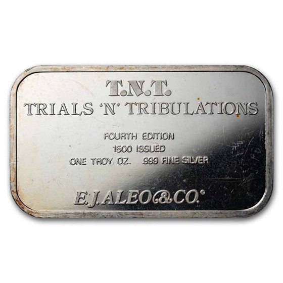 1 oz Silver Bar - E.J. Aleo &amp; Co. Political Bars (Random Motif)