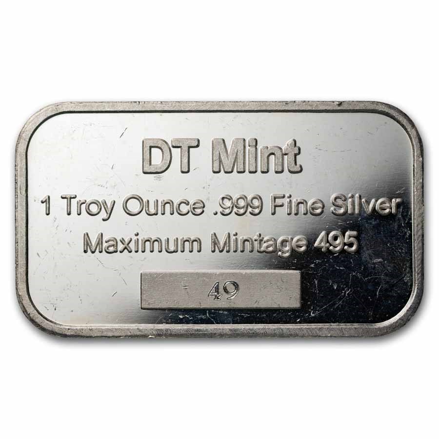 1 oz Silver Bar - The Bengal Tiger (DT Mint)