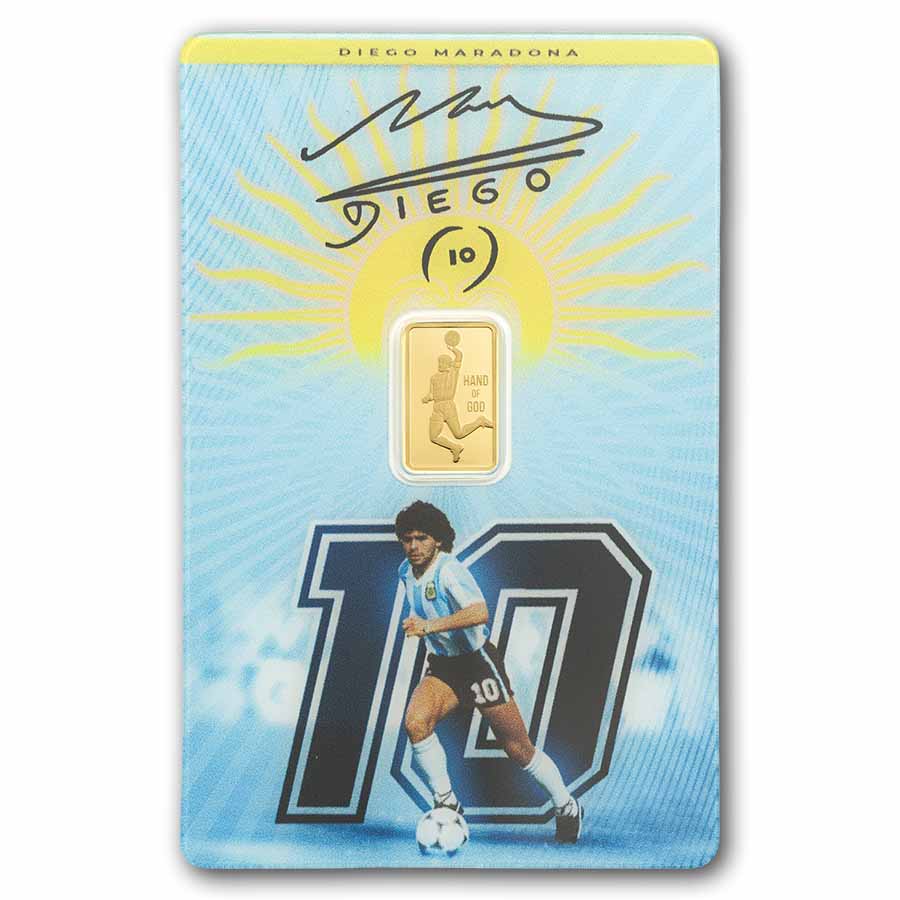 1 gram Gold Bar - PAMP Suisse (Maradona)