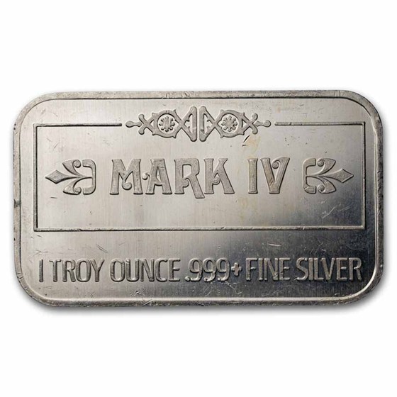 1 oz Silver Bar - Hollywood (U.S. Silver Corporation/Mark IV)