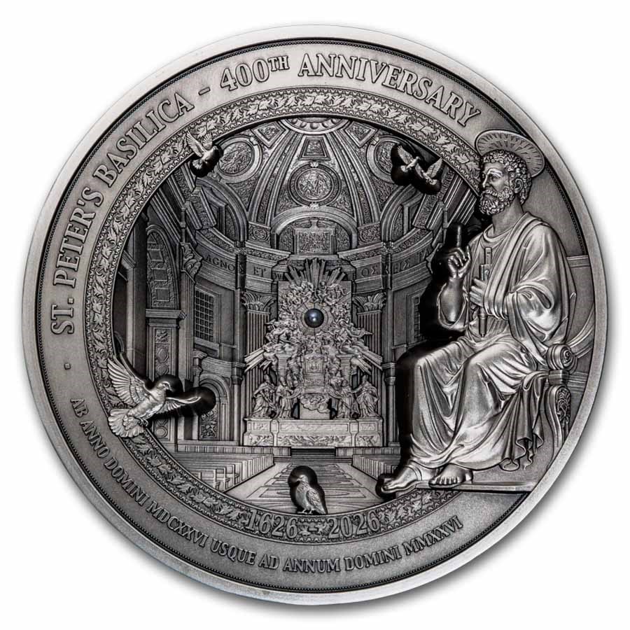 2026 Samoa 400 gram Silver St. Peter's Basilica Multi Layer Coin