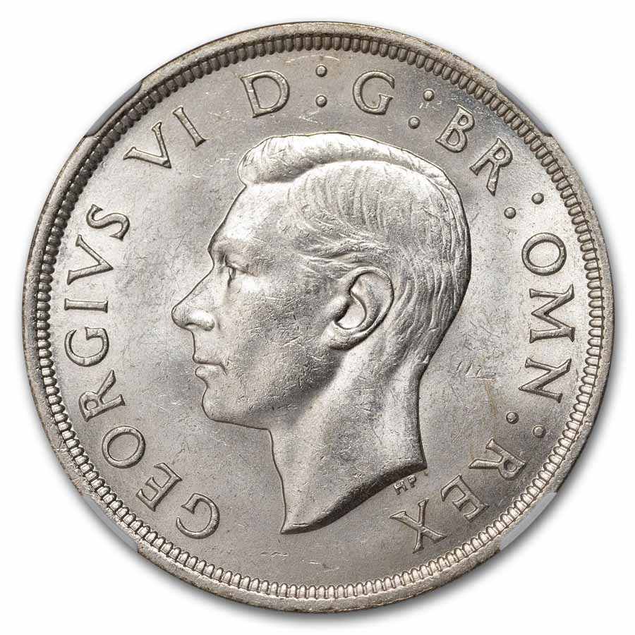 1937 Great Britain Silver Crown George VI Unc NGC
