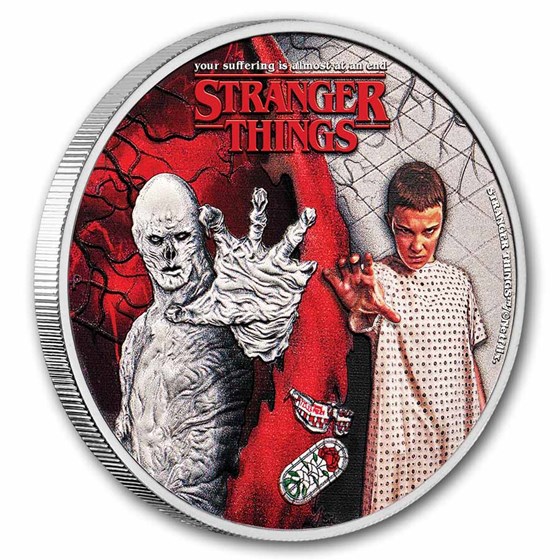 2026 AUS 1/2 Silver Colorized Stranger Things Eleven &amp; Vecna