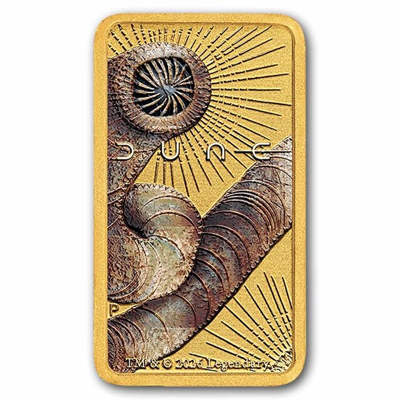 1 gram Gold Colorized Dune Bar-The Perth Mint (In Assay)