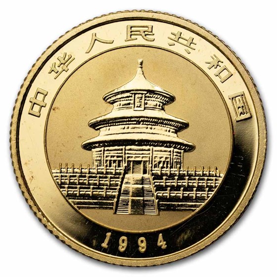 1994 China 5-Coin Gold Panda Proof Set (with COA)