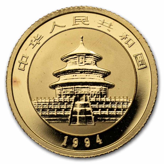 1994 China 5-Coin Gold Panda Proof Set (with COA)