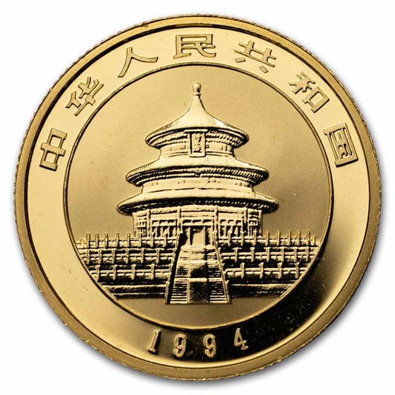 1994 China 5-Coin Gold Panda Proof Set (with COA)
