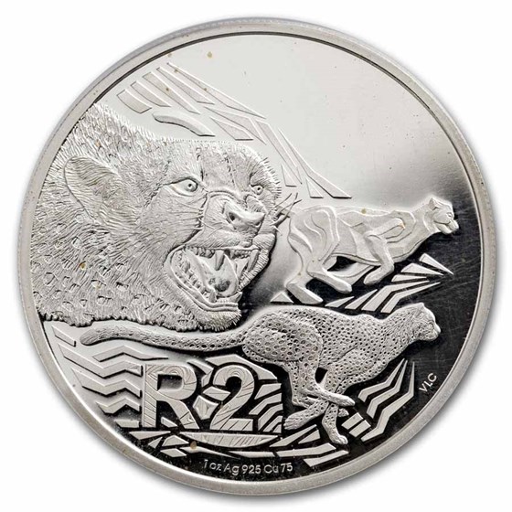2016 South Africa 1 oz Silver Big Cats Cheetah PR-70 PCGS