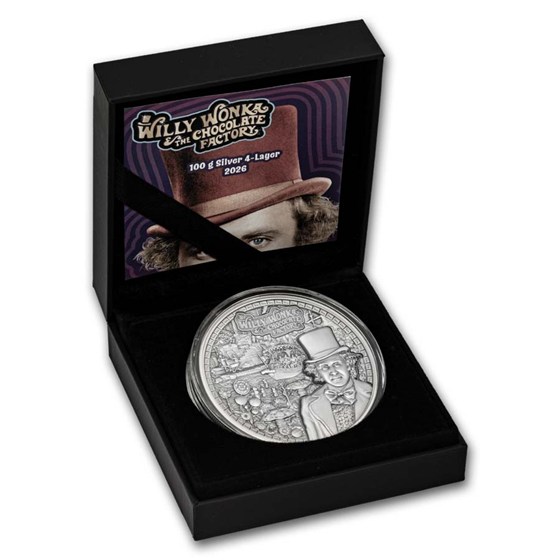 2026 Solomon 100 gram Silver Willy Wonka &amp; The Chocolate Factory