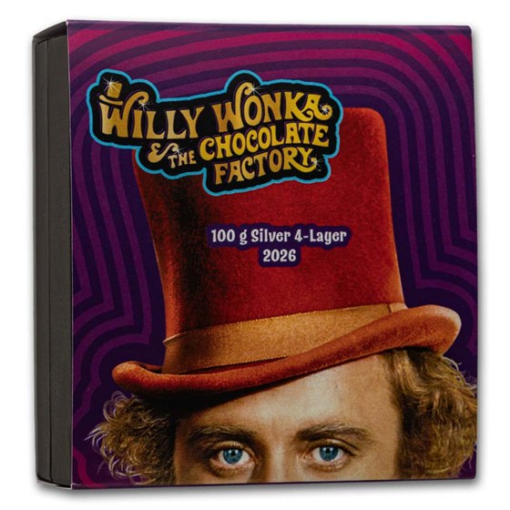 2026 Solomon 100 gram Silver Willy Wonka &amp; The Chocolate Factory