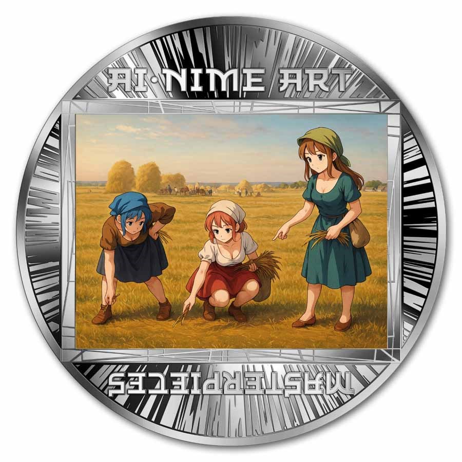 2025 Cameroon 1/2 oz Silver AI•NIME Art: The Gleaners