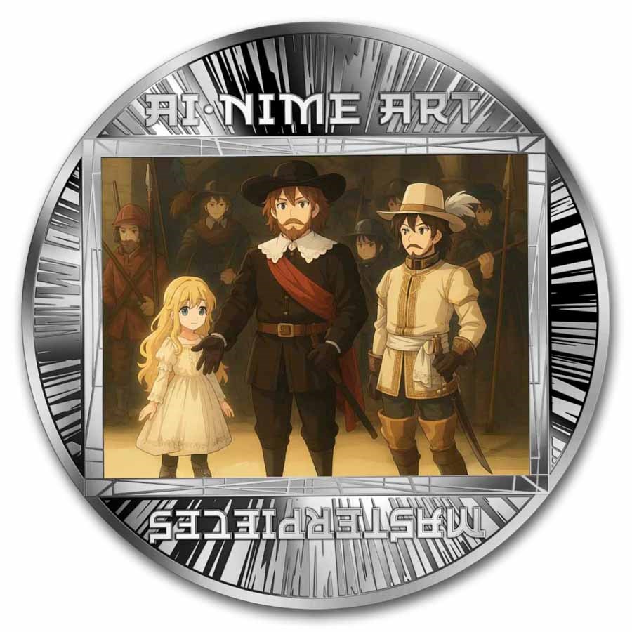 2025 Cameroon 1/2 oz Silver AI•NIME Art: The Night Watch