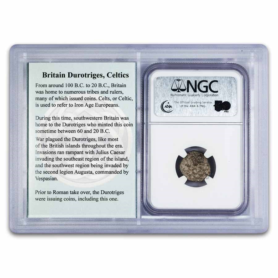Celts Britain Durotriges Silver Stater (60-20 BC) Ch VF NGC Vault