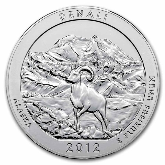 2012 5 oz Silver ATB Denali MS-69 NGC (ER/FR)