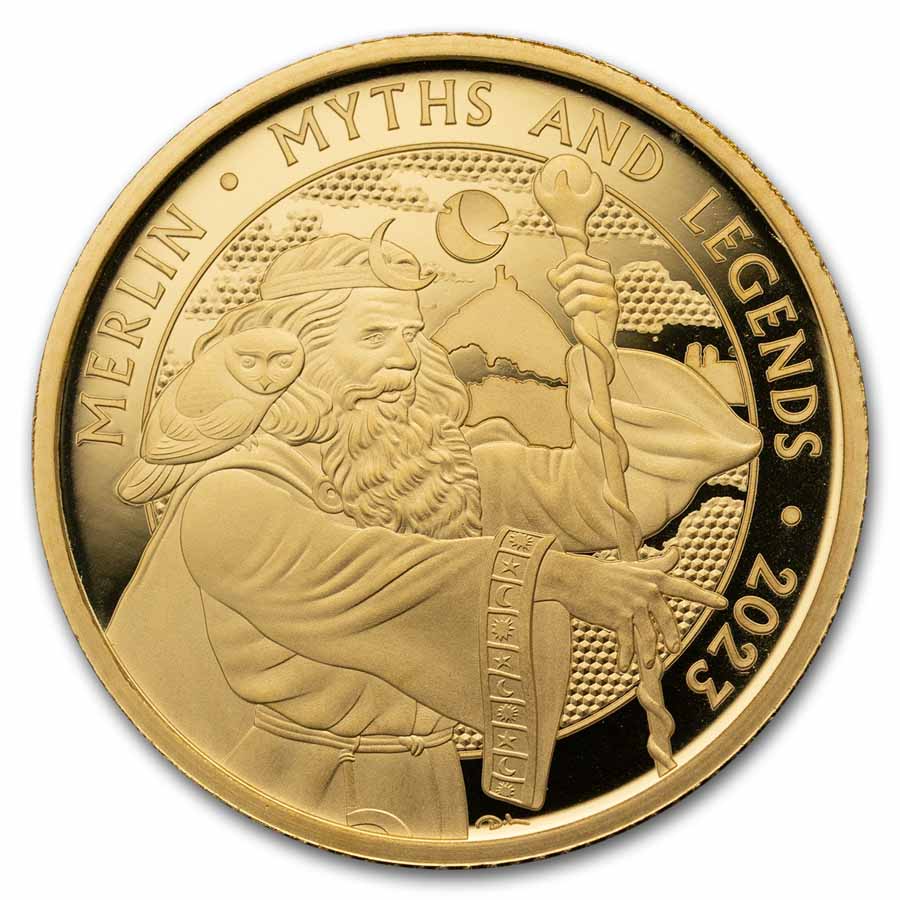 2023 Great Britain 1/4 oz Gold Myths & Legends: Merlin Proof