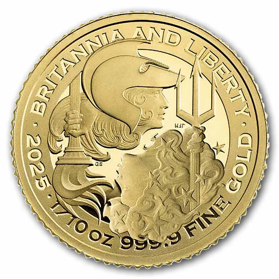 2025 GB 1/10 oz Gold Britannia & Liberty Proof (Damaged)