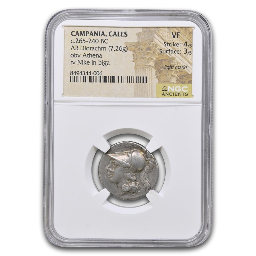 Campania Cales AR Didrachm (265-240 BC) VF NGC