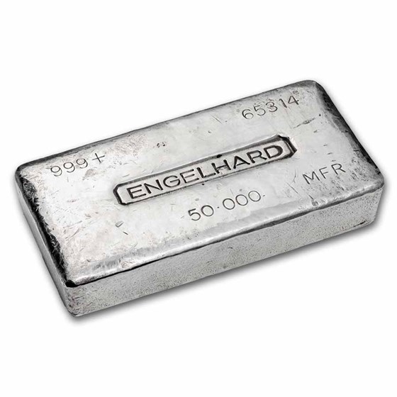 50 oz Silver Bar - Engelhard (4th Series, MFR, #65314)