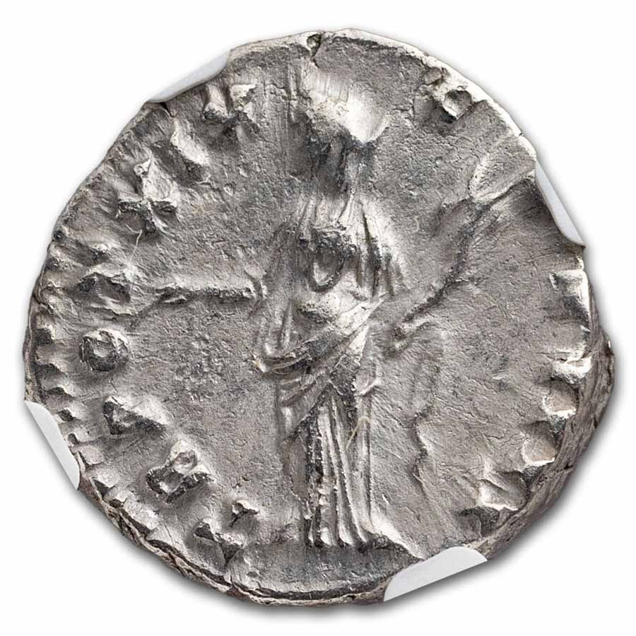 Roman Denarius Antoninus Pius (138-161 AD) XF NGC (Random)