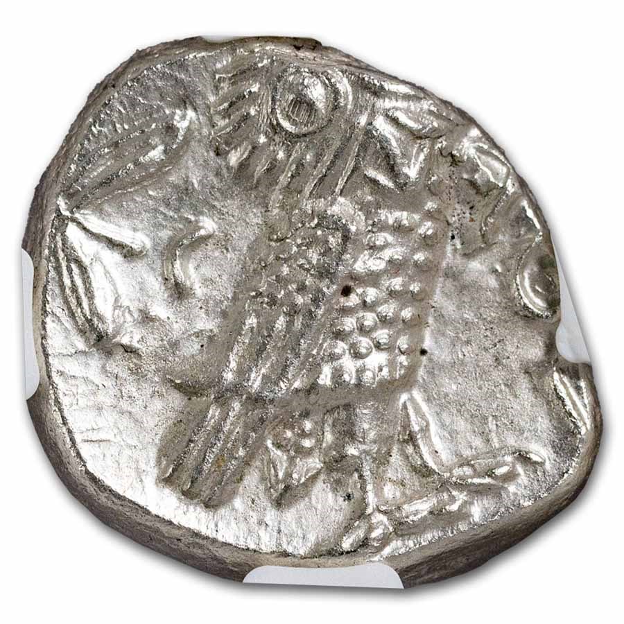 Attica Athens Silver Tetradrachm Owl (353-294 BC) MS NGC 3/2