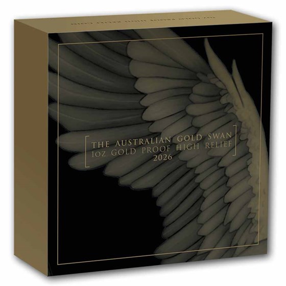 2026 AUS 1 oz Gold 10th Anniversary Swan Proof (HR, w/Box &amp; COA)