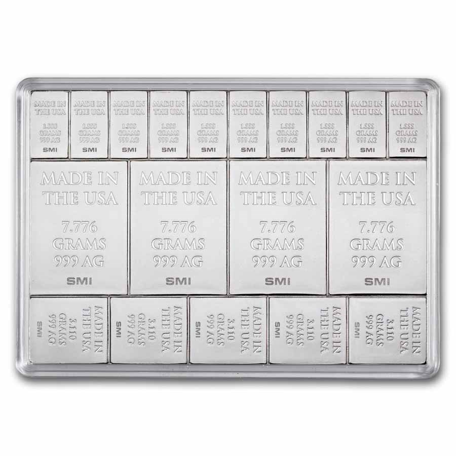 2 oz Silver Bar - SMI Breakway Prepper Eagle Bar (.9999 Fine)