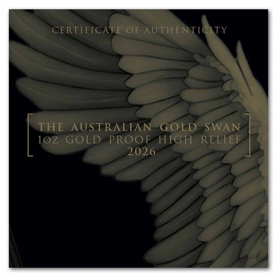 2026 AUS 1 oz Gold Swan PR-70 PCGS DCAM HR (FS, 10th Anni. Label)